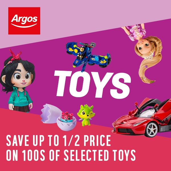 Save up to HALF PRICE on 100's of Selected Toys at Argos